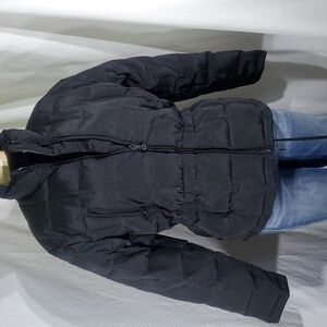 Larry Levine Jacket Down Filled Black Down Waterfowl feathers Blend Size S